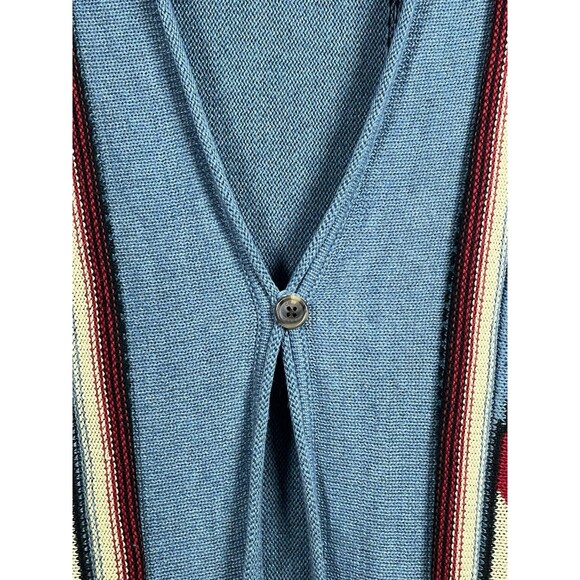 Vintage Chaps Denim Vest Women’s 2X‎ Southwest Aztec Knit Boho Western Layering - Picture 6 of 13